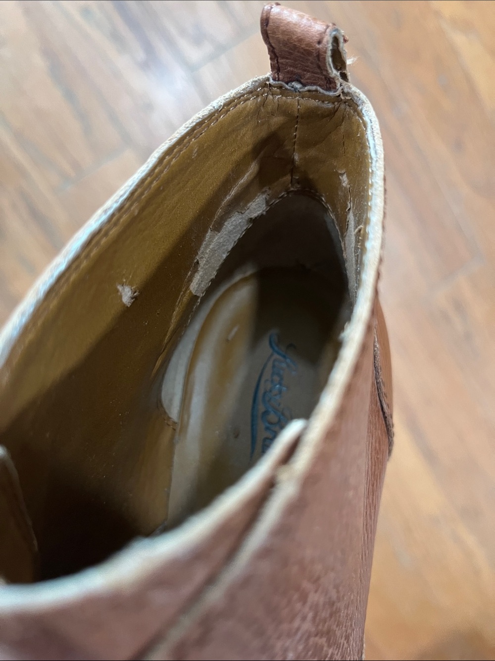Lucky Brand Ehllen Leather cognac tan Heeled Ankle Booties-9 - Picture 7 of 10